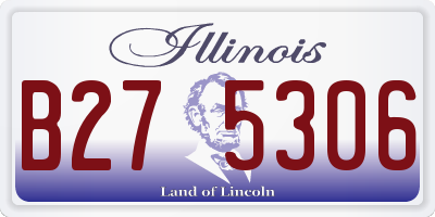 IL license plate B275306
