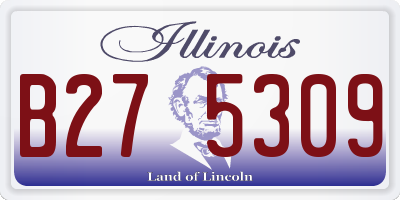 IL license plate B275309