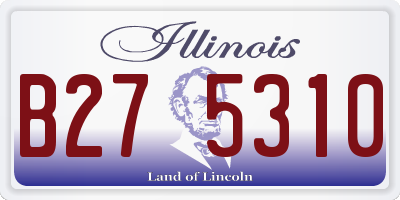 IL license plate B275310