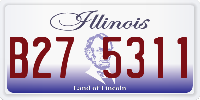 IL license plate B275311