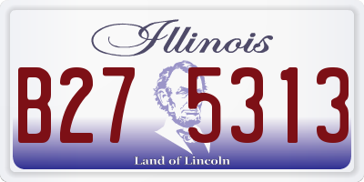 IL license plate B275313