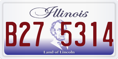IL license plate B275314