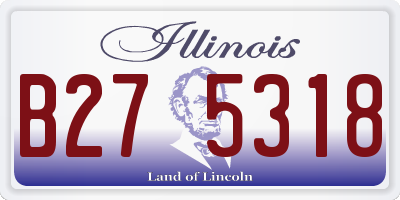 IL license plate B275318