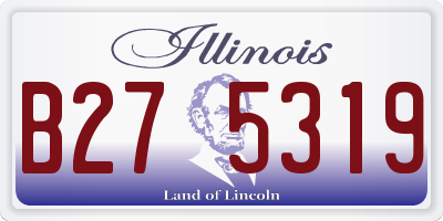 IL license plate B275319
