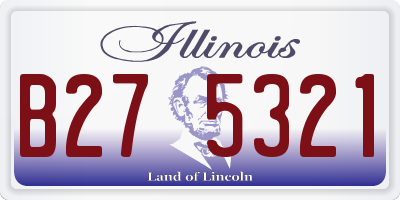 IL license plate B275321