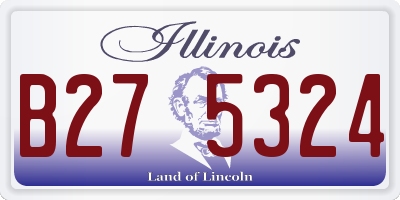 IL license plate B275324