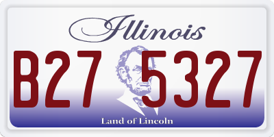 IL license plate B275327