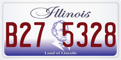 IL license plate B275328