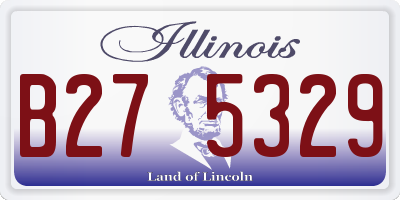 IL license plate B275329