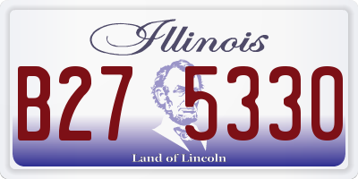 IL license plate B275330