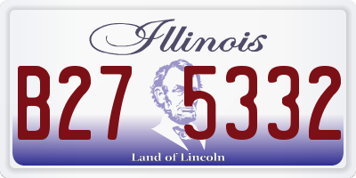 IL license plate B275332