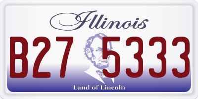 IL license plate B275333
