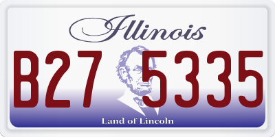 IL license plate B275335