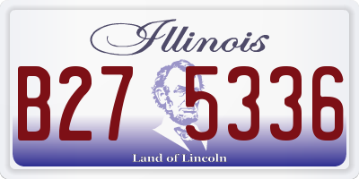 IL license plate B275336