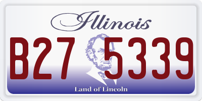 IL license plate B275339