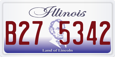 IL license plate B275342