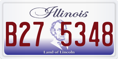 IL license plate B275348