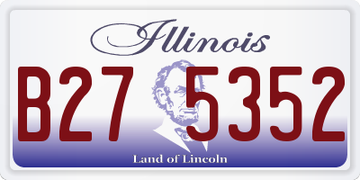 IL license plate B275352