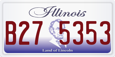 IL license plate B275353