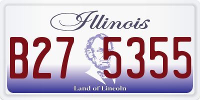 IL license plate B275355