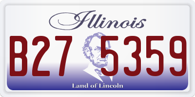 IL license plate B275359