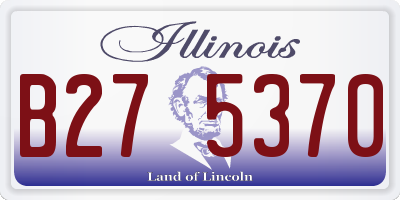 IL license plate B275370