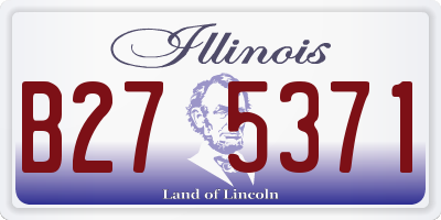 IL license plate B275371