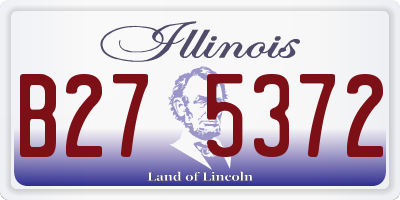 IL license plate B275372