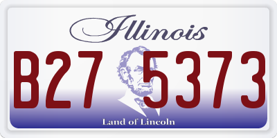 IL license plate B275373