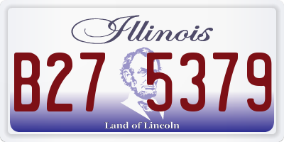 IL license plate B275379