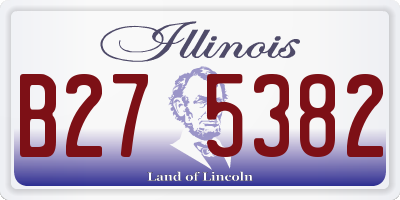 IL license plate B275382