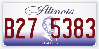 IL license plate B275383