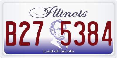 IL license plate B275384