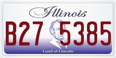 IL license plate B275385
