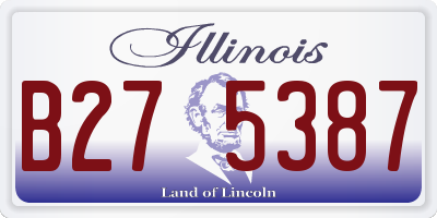 IL license plate B275387