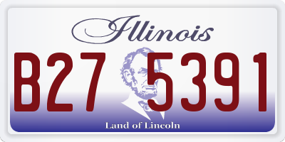 IL license plate B275391