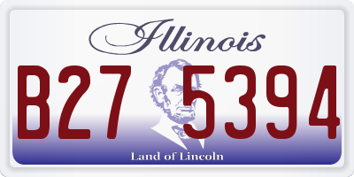 IL license plate B275394