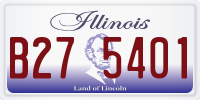 IL license plate B275401