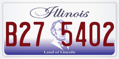 IL license plate B275402