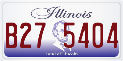 IL license plate B275404