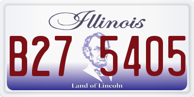 IL license plate B275405