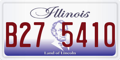IL license plate B275410