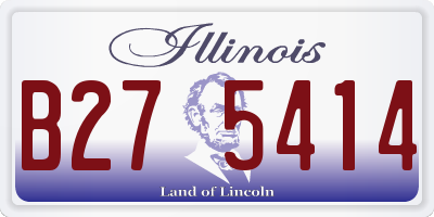 IL license plate B275414