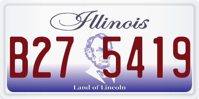 IL license plate B275419