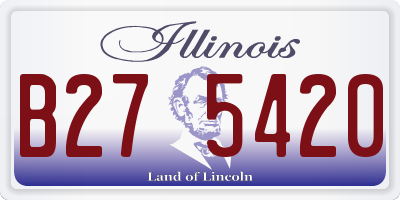 IL license plate B275420