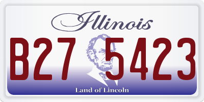 IL license plate B275423