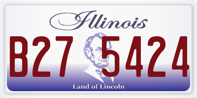IL license plate B275424