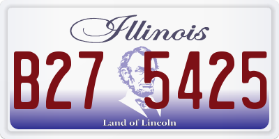 IL license plate B275425