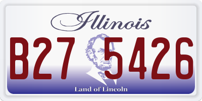 IL license plate B275426