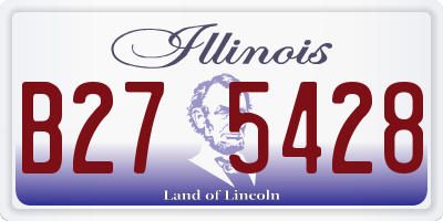IL license plate B275428